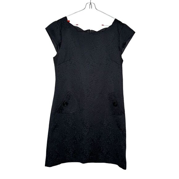 Liz Claiborne Dresses & Skirts - Liz Claiborne Women's Dress Overall Cap Sleeves Scalloped Neckline Pockets Sz.10